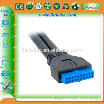 USB data cable 3.0 dual female to 20 pin usb 3.0 data link cable